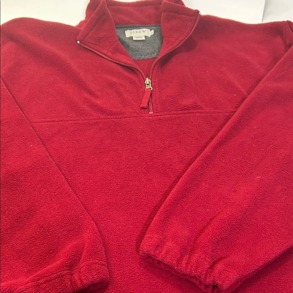 J. Crew Men's Zip-Up Sweater in Rich Red - Picture 8 of 16